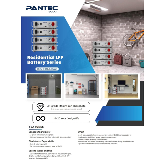 12,8 VOLT 100 AH LİTYUM İON BATARYA PANTEC MARKA