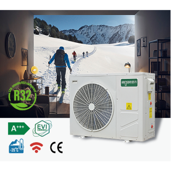 9 KW AIROSD MARKA ISI POMPASI SOLAR SİSTEME UYUMLU (DAHİLİ GENLEŞME TANKI ve SİRKÜLASYON POMPALI CİHAZLAR)