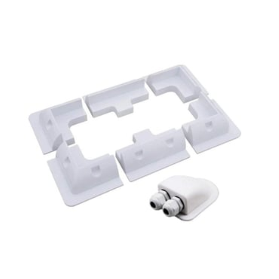 KARAVAN MONTAJ SETİ BEYAZ 6-LI SET (4 KÖŞE, 2 YAN) 
