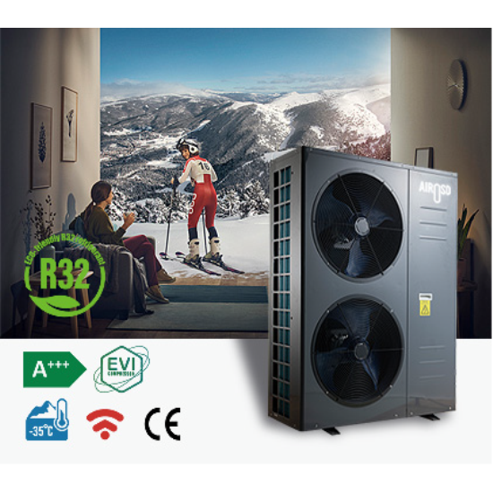 30 KW trifaze AIROSD MARKA ISI POMPASI SOLAR SİSTEME UYUMLU (DAHİLİ GENLEŞME TANKI ve SİRKÜLASYON POMPALI CİHAZ)