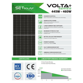 SET Solar 455W HALF CUT A (-) EKSİ MONOKRISTAL GÜNEŞ PANELİ
